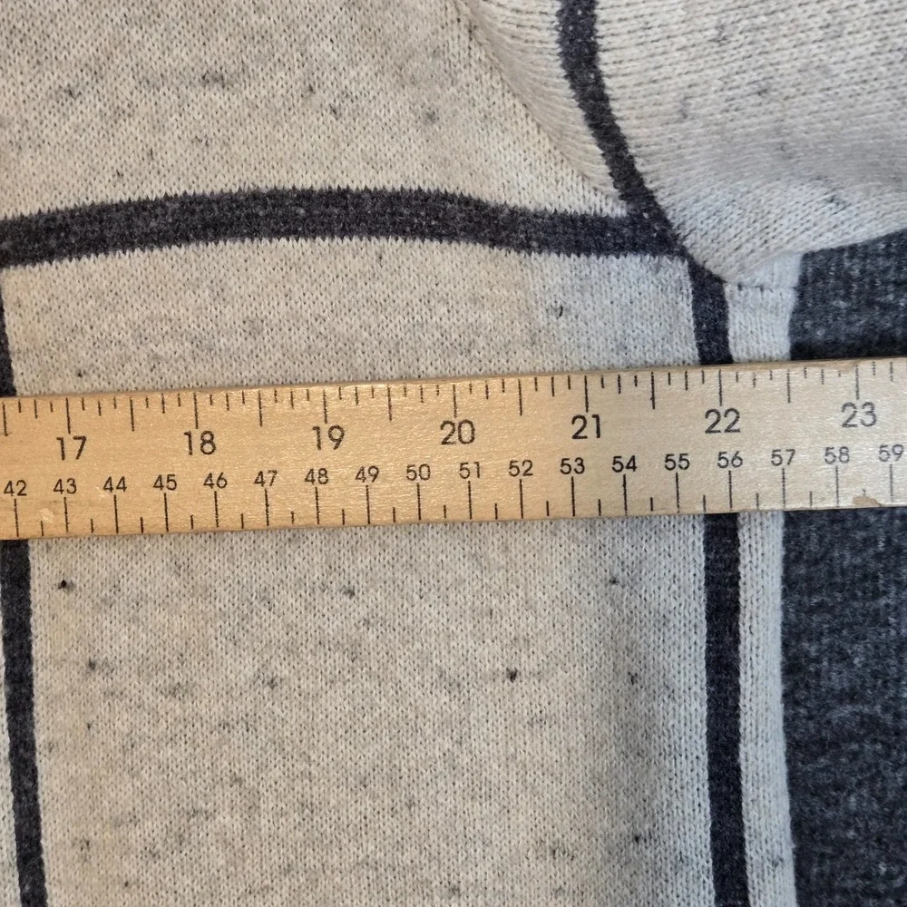 Eileen Fisher Peppered Windowpane Wool Blend Cardigan Sweater Coat Large Ivory‎ - Picture 6 of 9